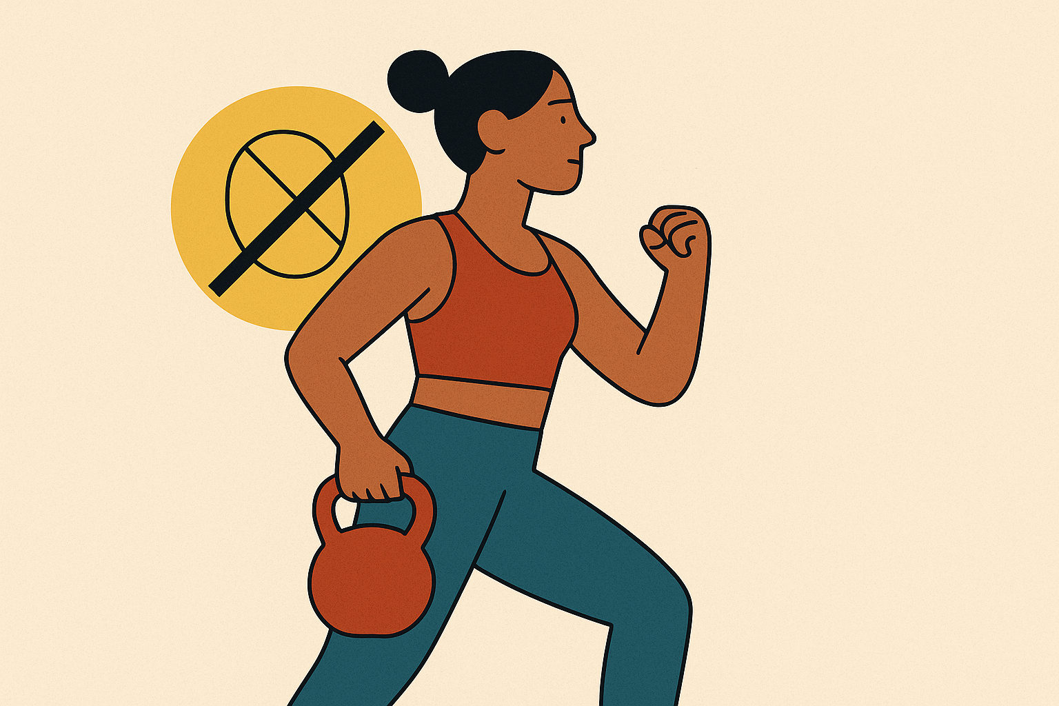 Cover illustration for “stat-free fitness accountability tools for people who hate tracking metrics”