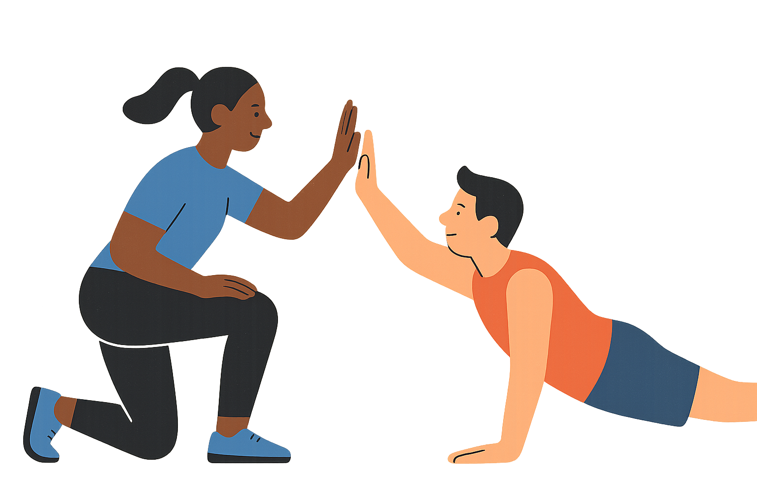 Cover illustration for “How to Structure a Partner HIIT Workout When You Have Different Fitness Levels”