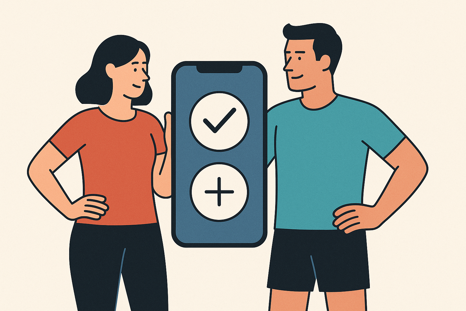 Cover illustration for “Which App Wins When Couples Want One Place for Calories and Fitness Goals”