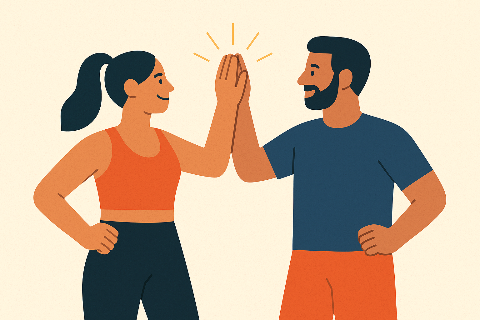 Cover illustration for “Celebrating Non-Scale Fitness Wins With a Partner”
