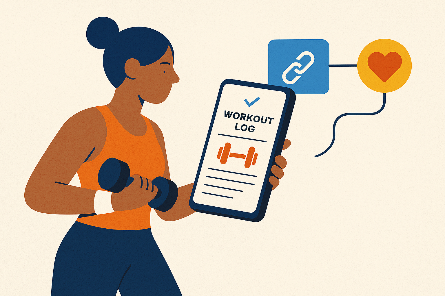 Cover illustration for “shared workout logging features across partner fitness platforms”