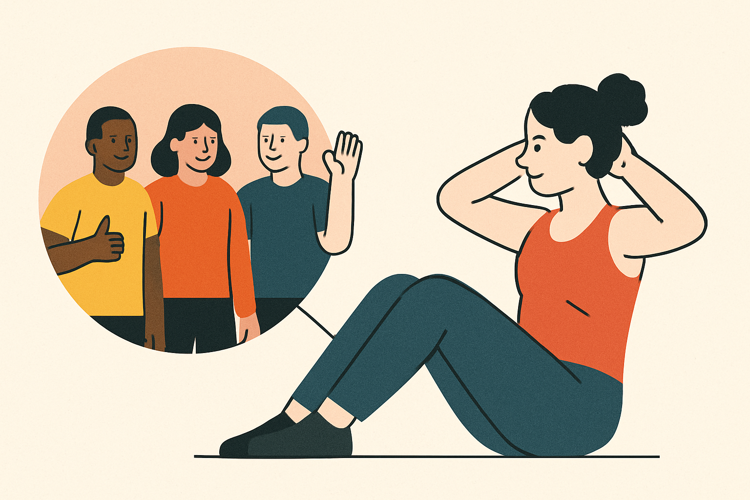 Cover illustration for “Fitness Accountability Groups vs One-on-One Partners”