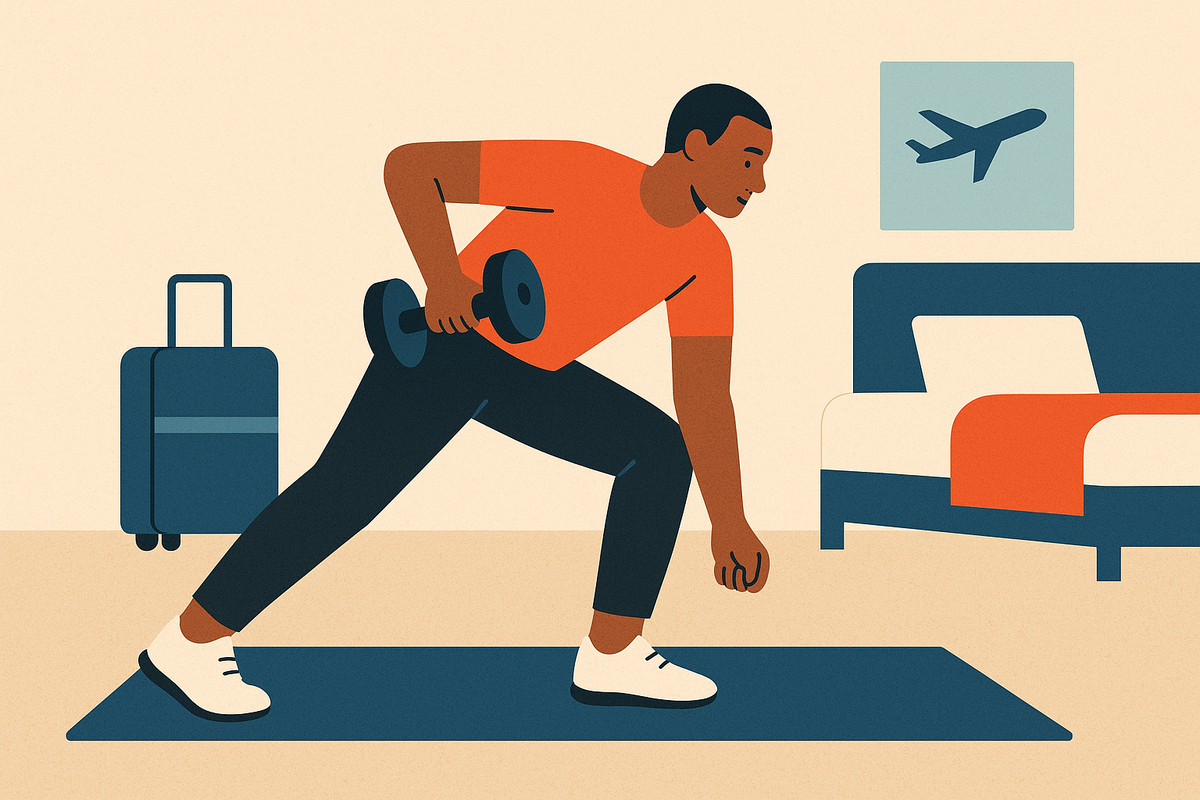 Cover illustration for “Fitness Accountability Strategies for People Who Travel Frequently”