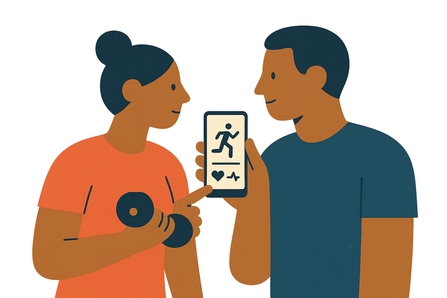 Cover illustration for “What Makes a Workout Tracking App Actually Work for Two People”