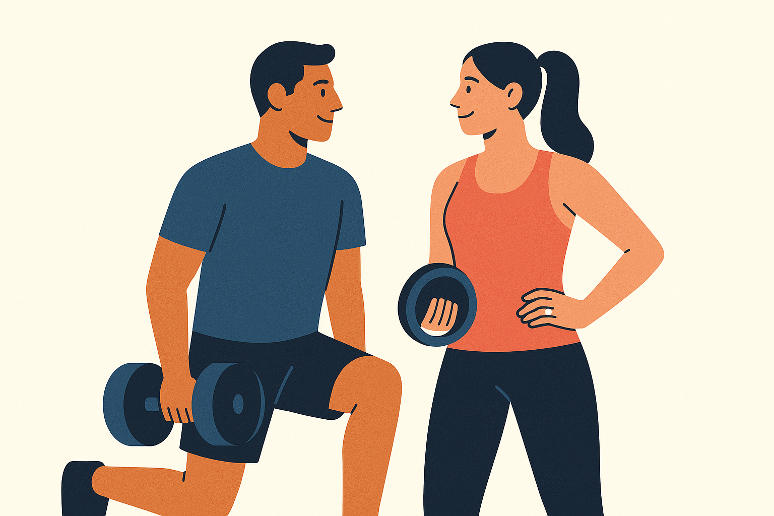 Cover illustration for “Pre-Wedding Workout Plan for Engaged Couples Who Want to Look and Feel Their Best”