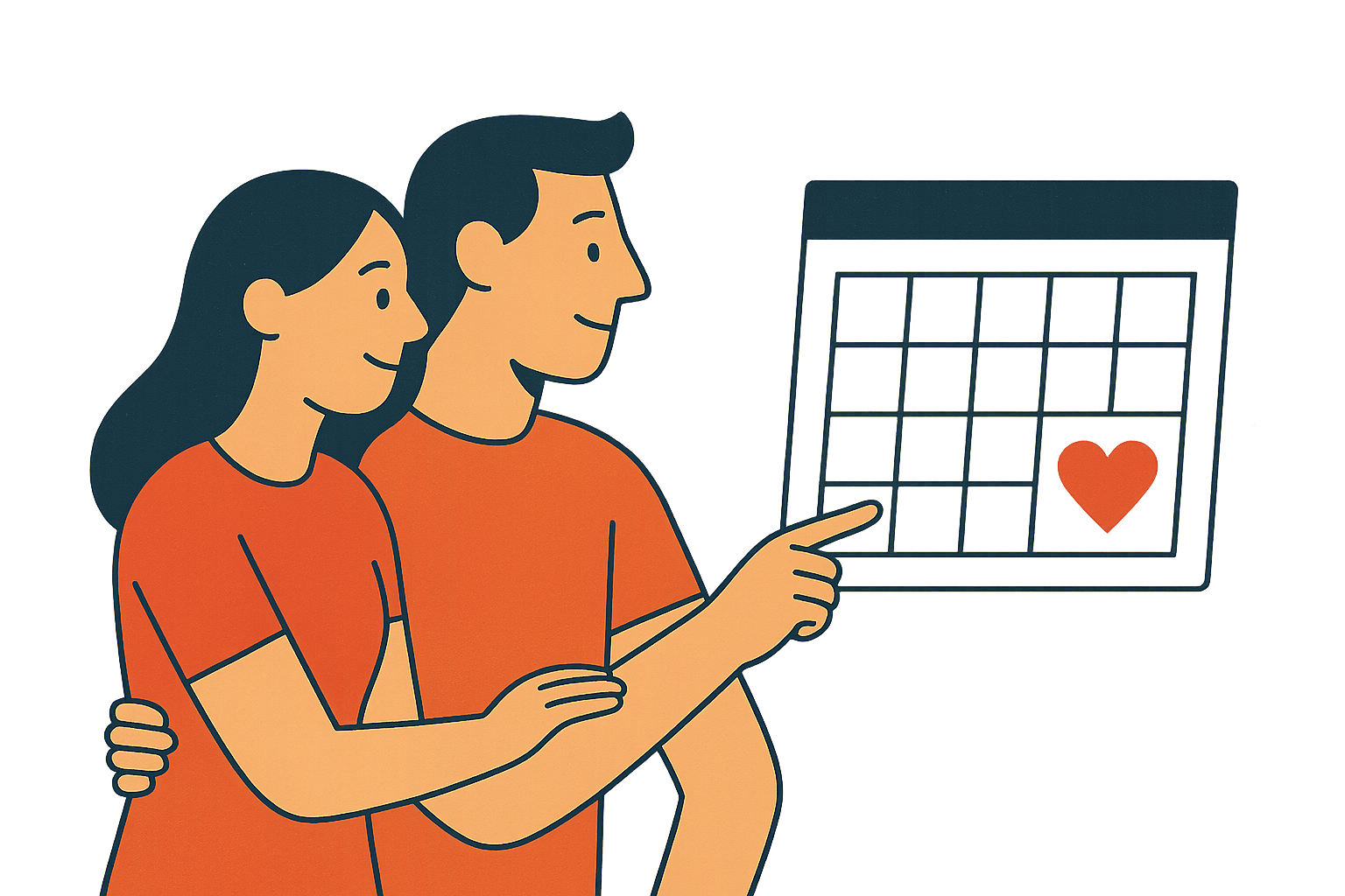 Cover illustration for “The Engaged Couple's 12-Week Training Schedule Built Around a Wedding Date”