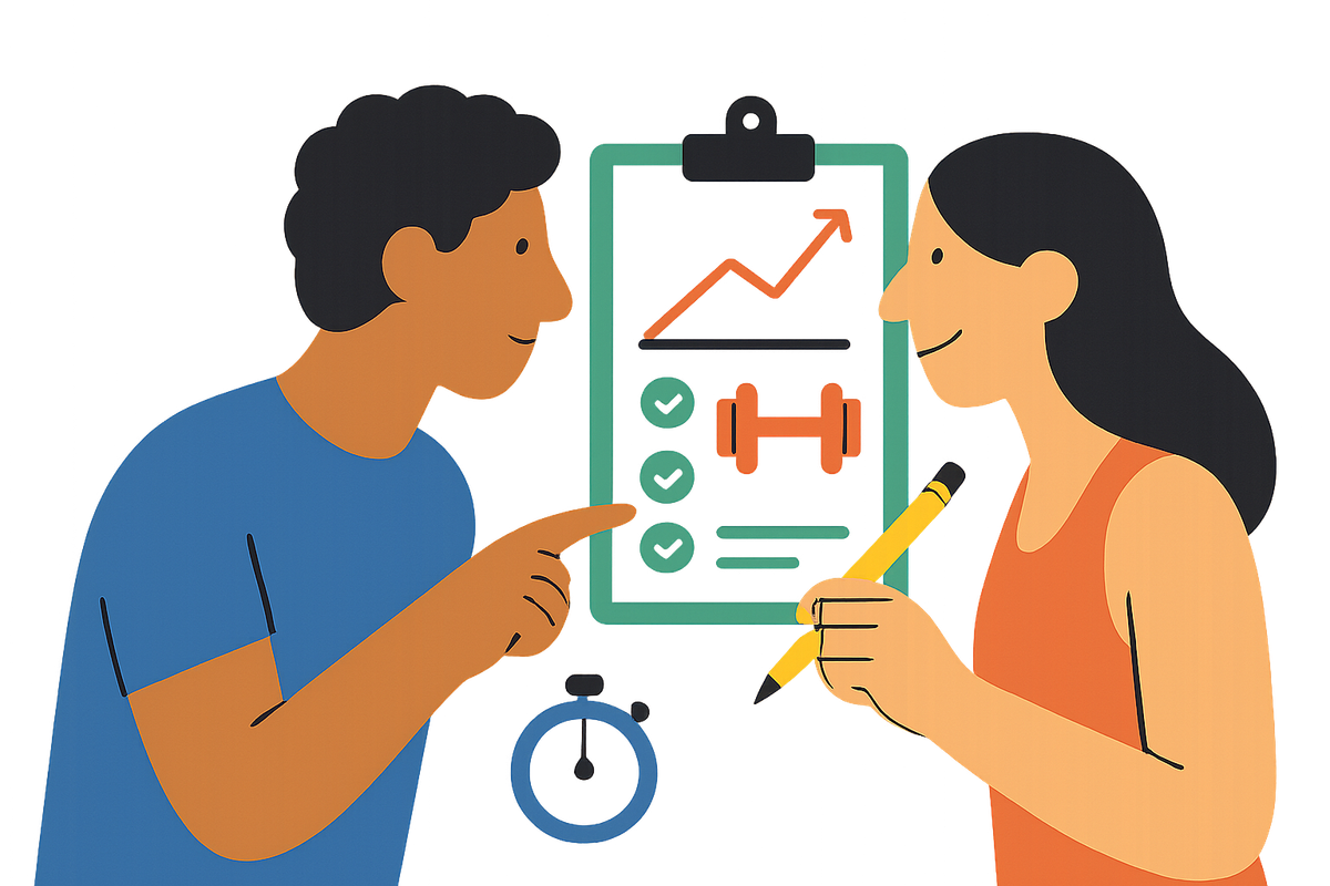 Cover illustration for “Fitness Goal Tracking Methods for Partners Without a Smartwatch”