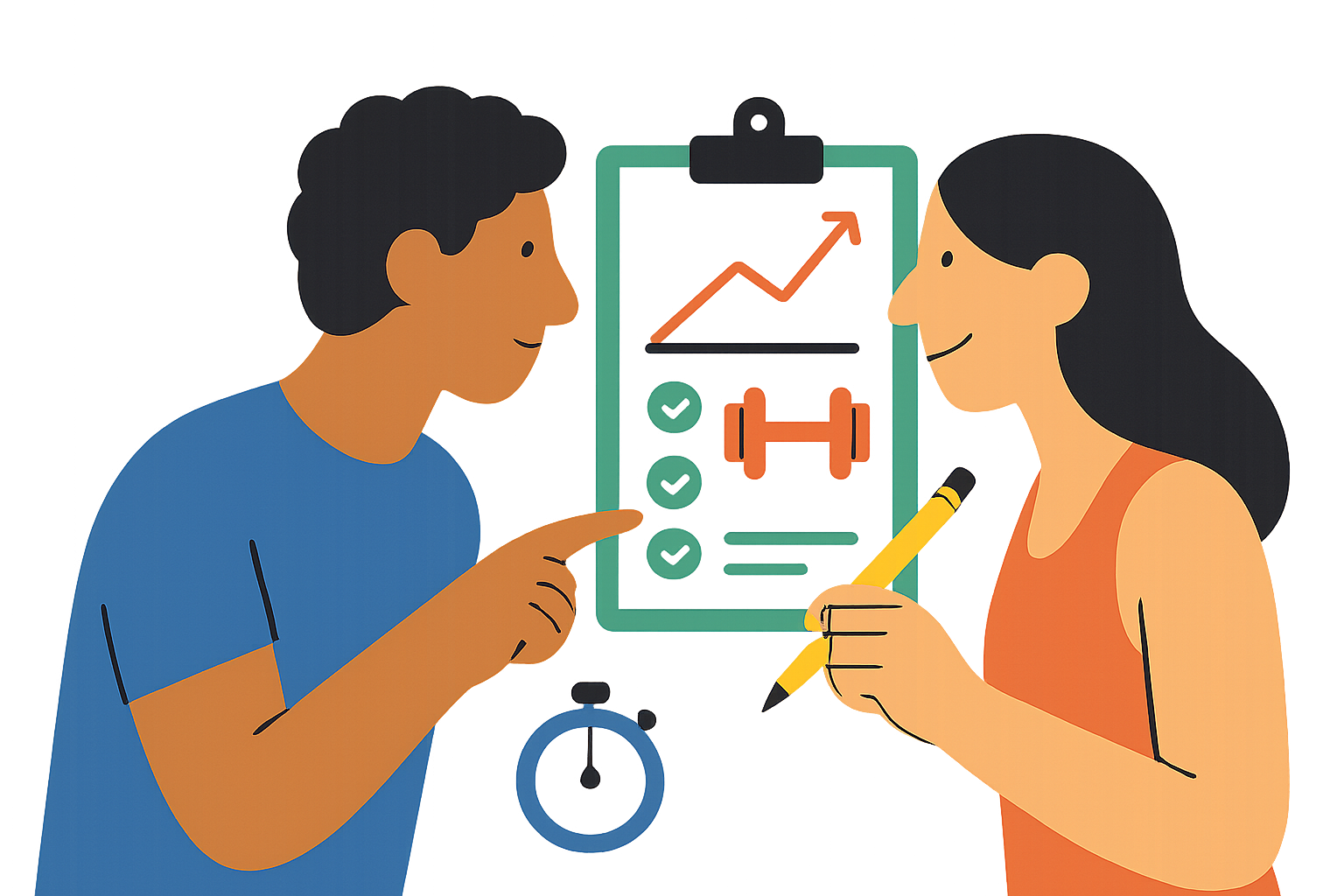 Cover illustration for “Fitness Goal Tracking Methods for Partners Without a Smartwatch”