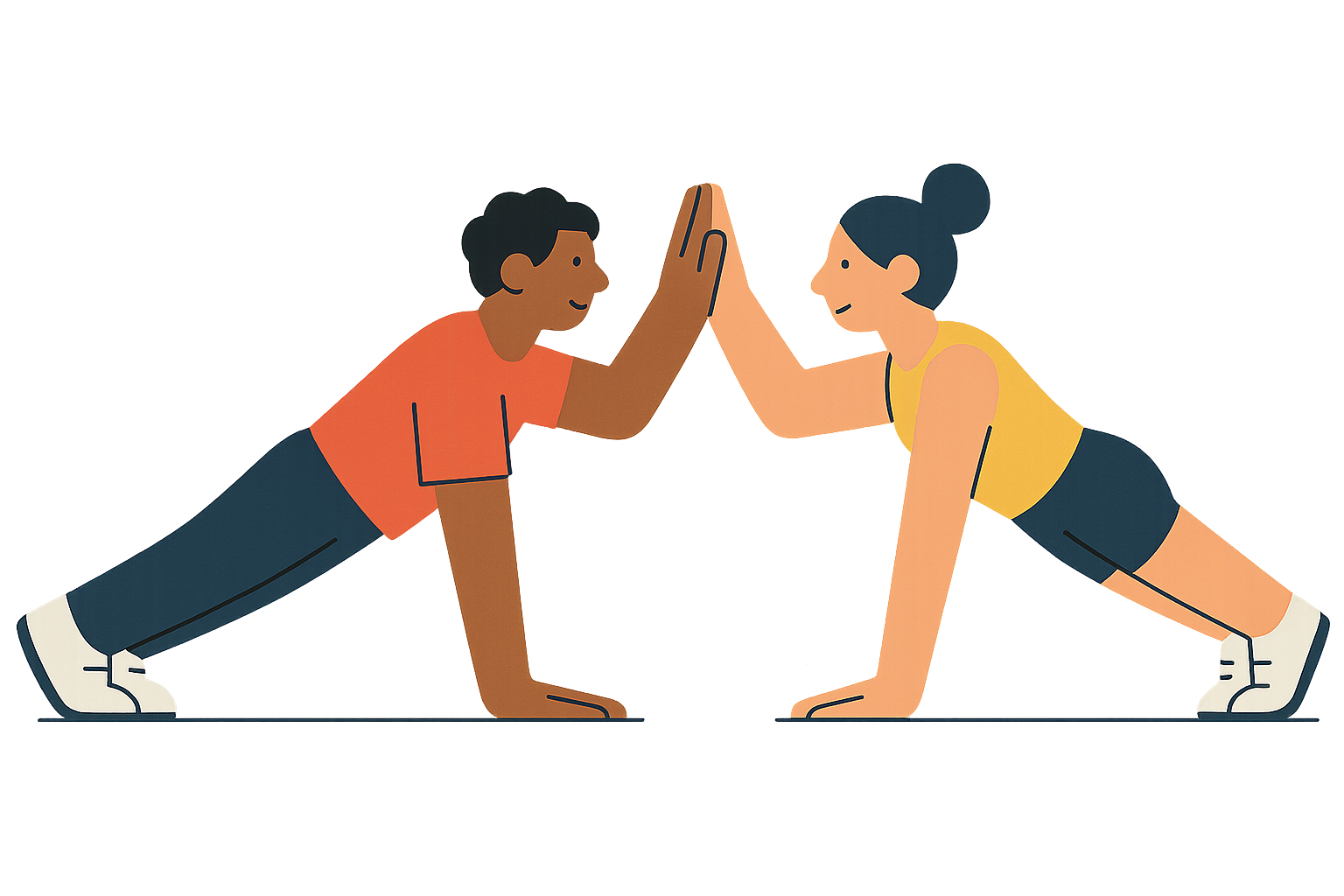 Cover illustration for “Short Partner Fitness Challenges That Last One Week or Less”