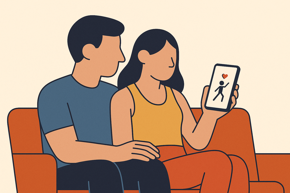 Cover illustration for “How to Choose a Workout Partner App When You Already Have a Partner”