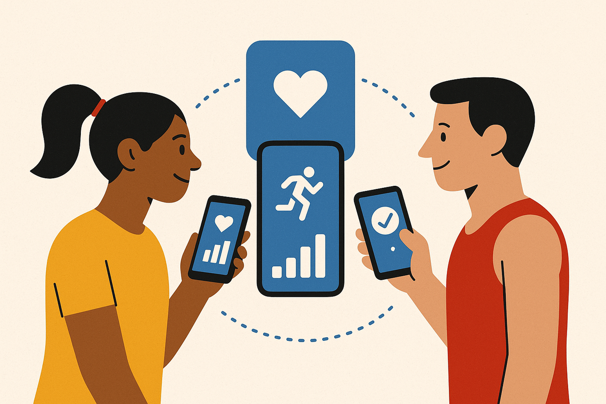 Cover illustration for “apps for two-person fitness accountability partnerships”