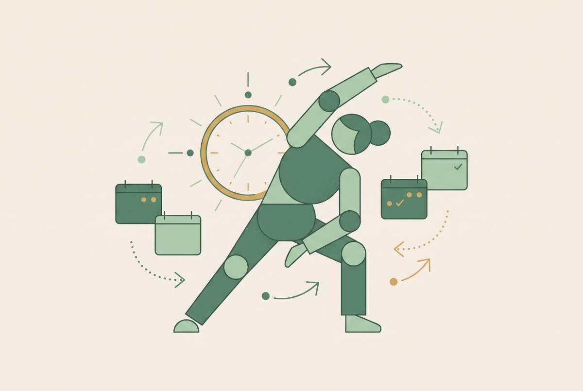 Cover illustration for “Exercise Routines for People With Unpredictable Work Schedules”