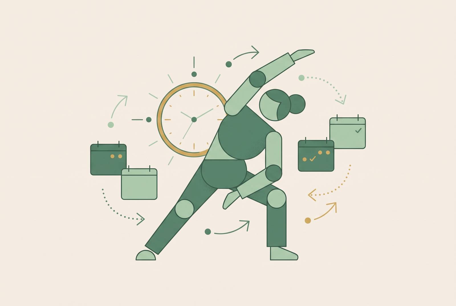 Cover illustration for “Exercise Routines for People With Unpredictable Work Schedules”