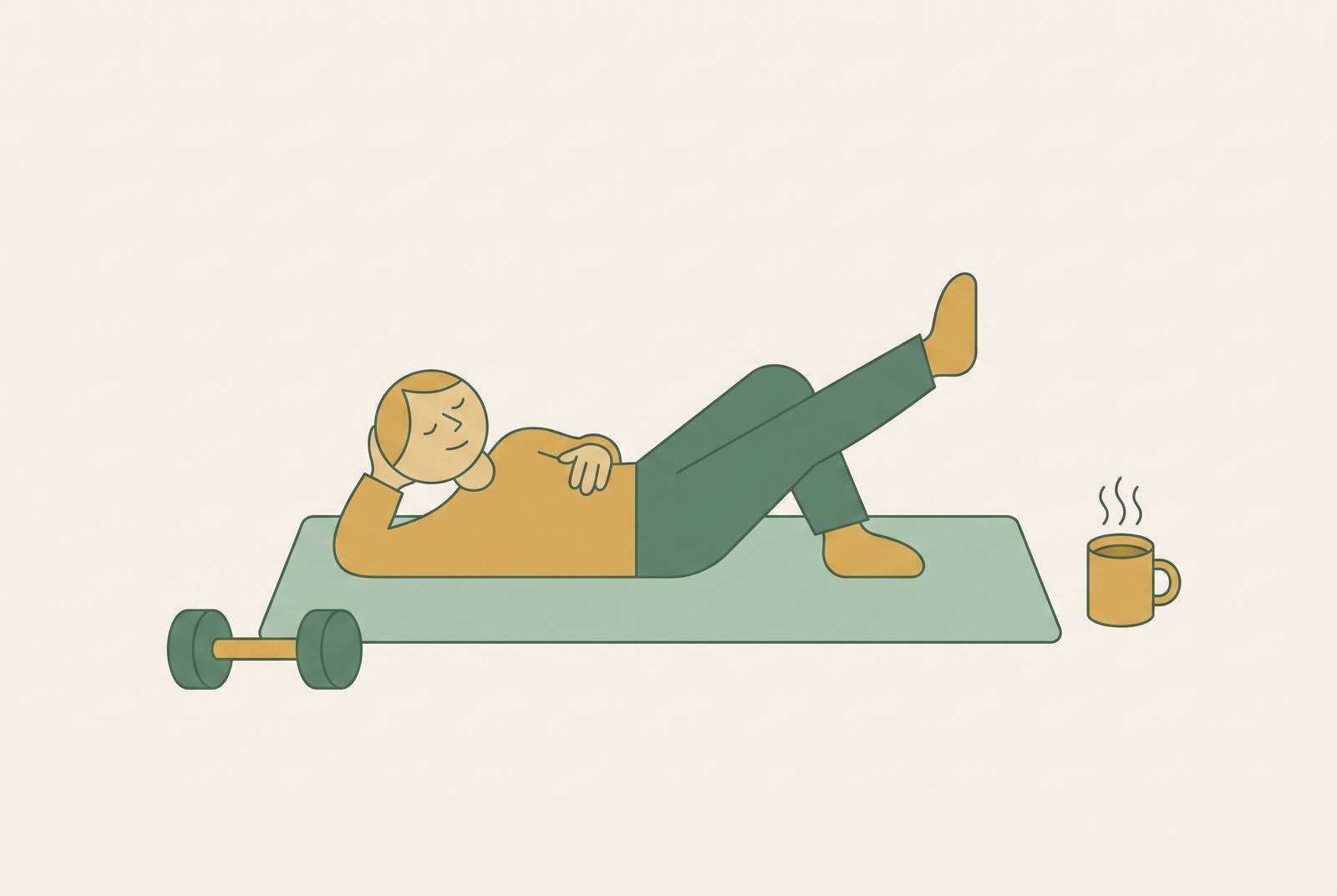 Cover illustration for “Minimum Viable Workout for Someone Who Hates Exercise”