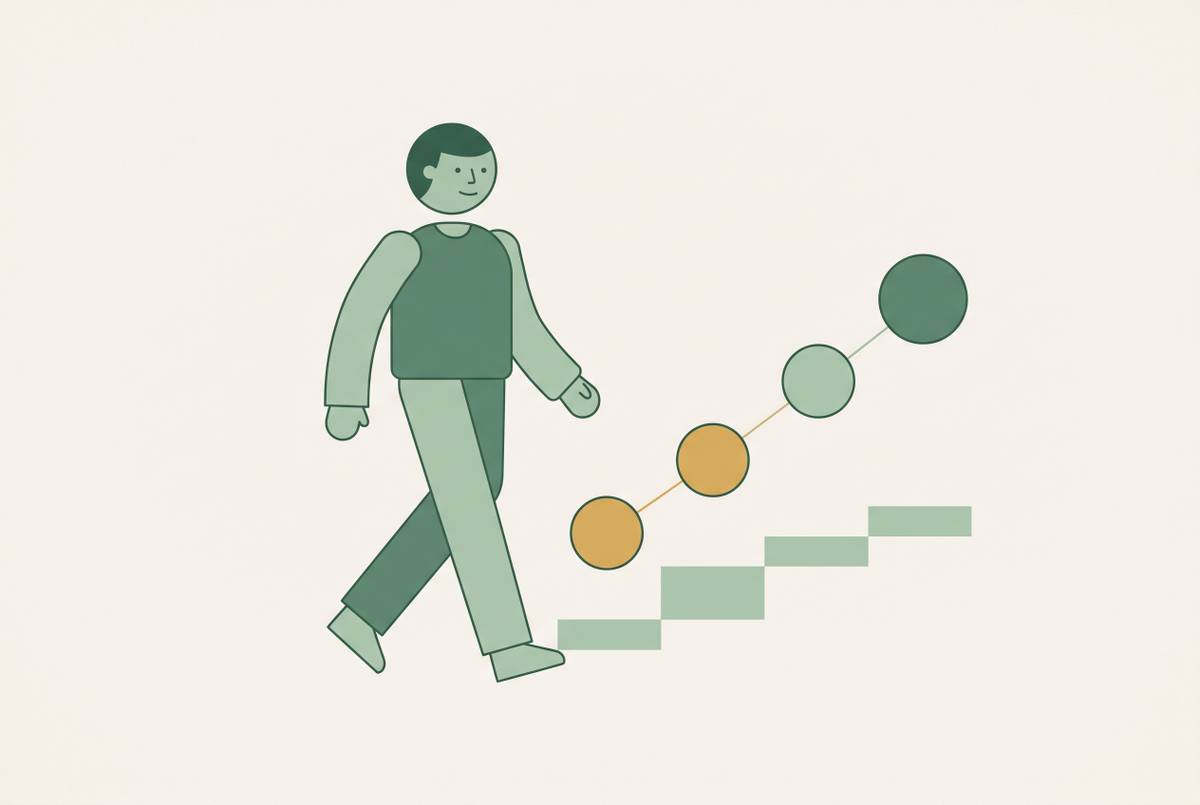 Cover illustration for “Realistic First Month Expectations for Returning Exercisers”