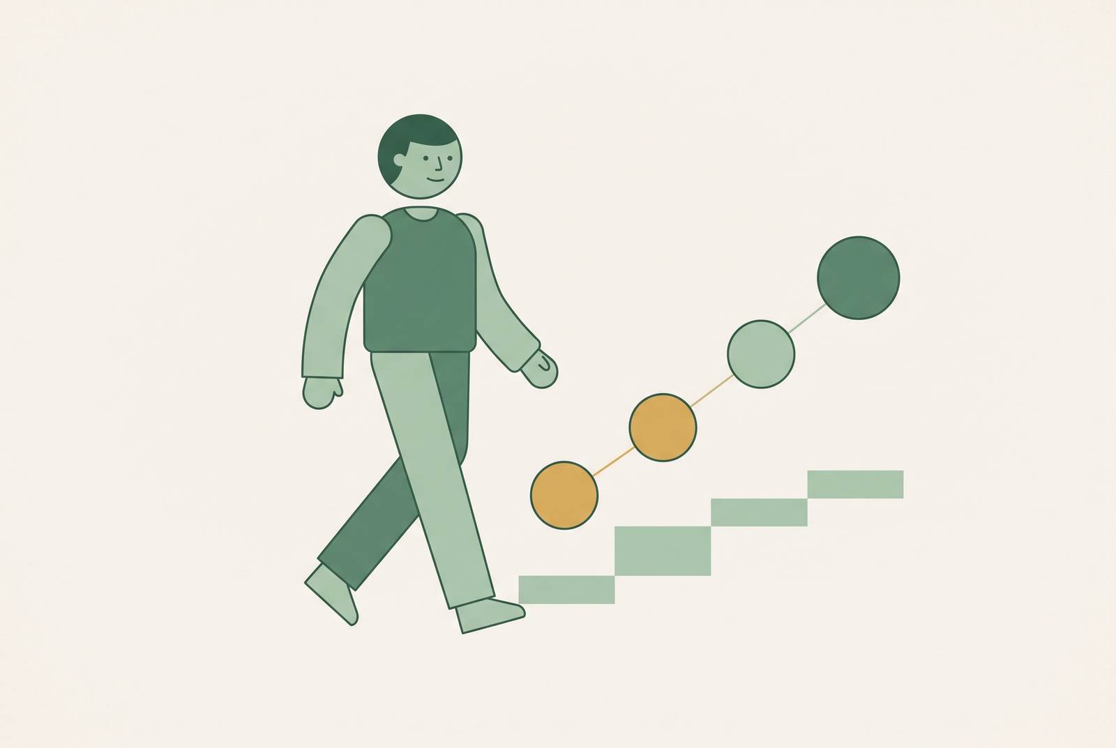 Cover illustration for “Realistic First Month Expectations for Returning Exercisers”