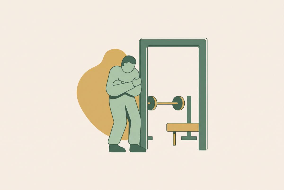 Cover illustration for “Body Image Barriers That Stop People From Going to the Gym”
