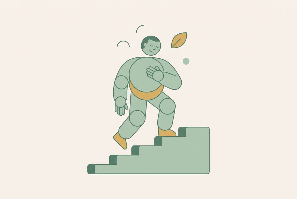 Cover illustration for “How to Notice Fitness Progress Without Measuring It”