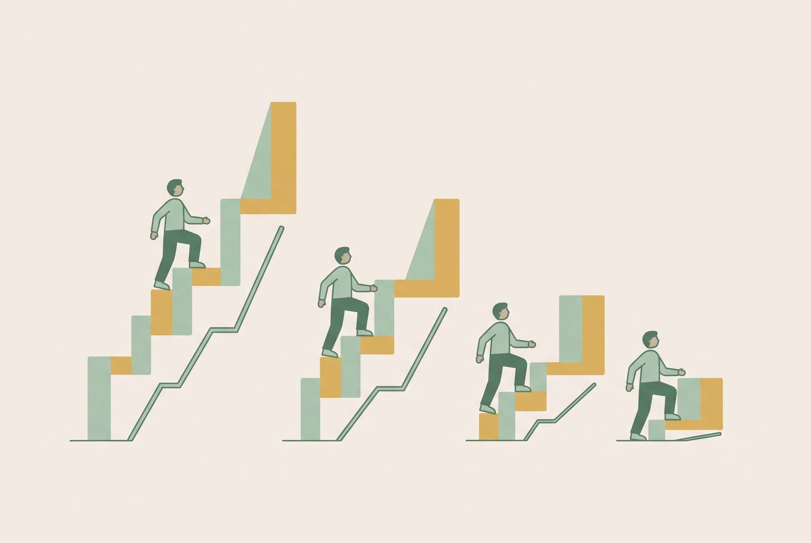 Cover illustration for “How Repeatedly Quitting Fitness Affects Motivation Over Time”