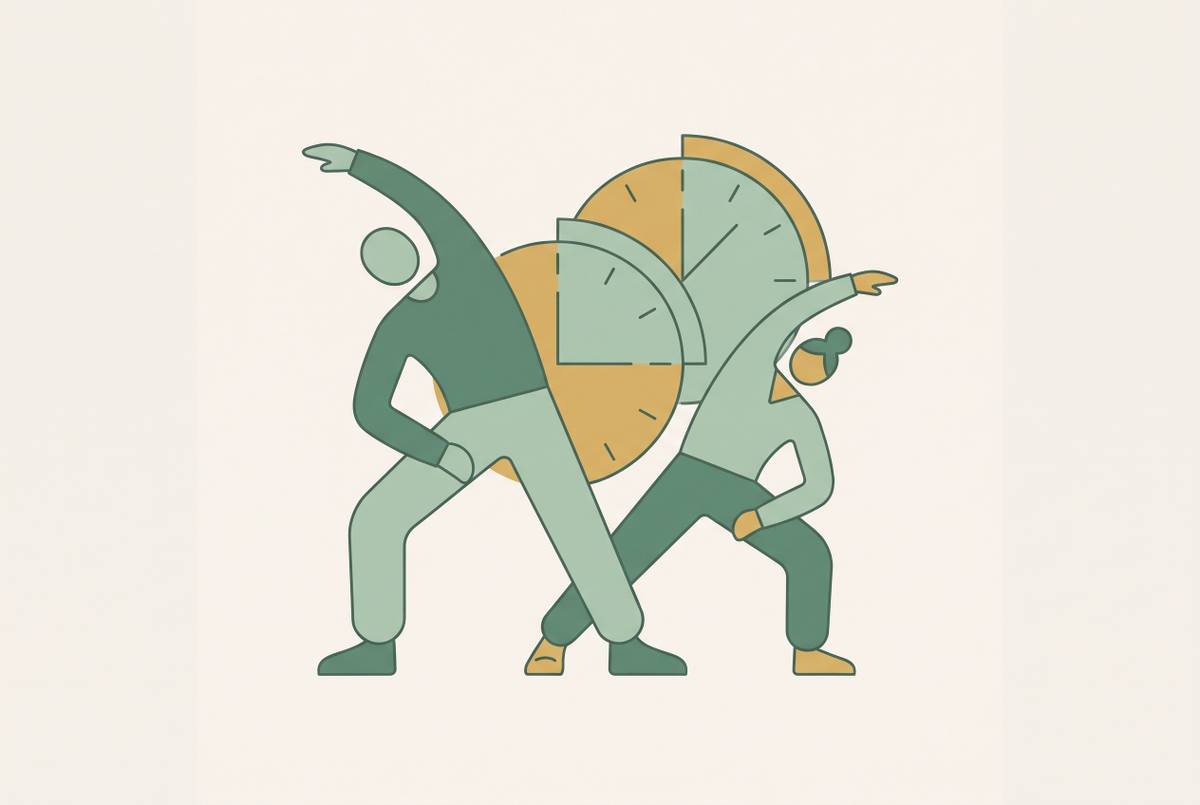 Cover illustration for “How Couples Can Exercise Together When Schedules Do Not Align”