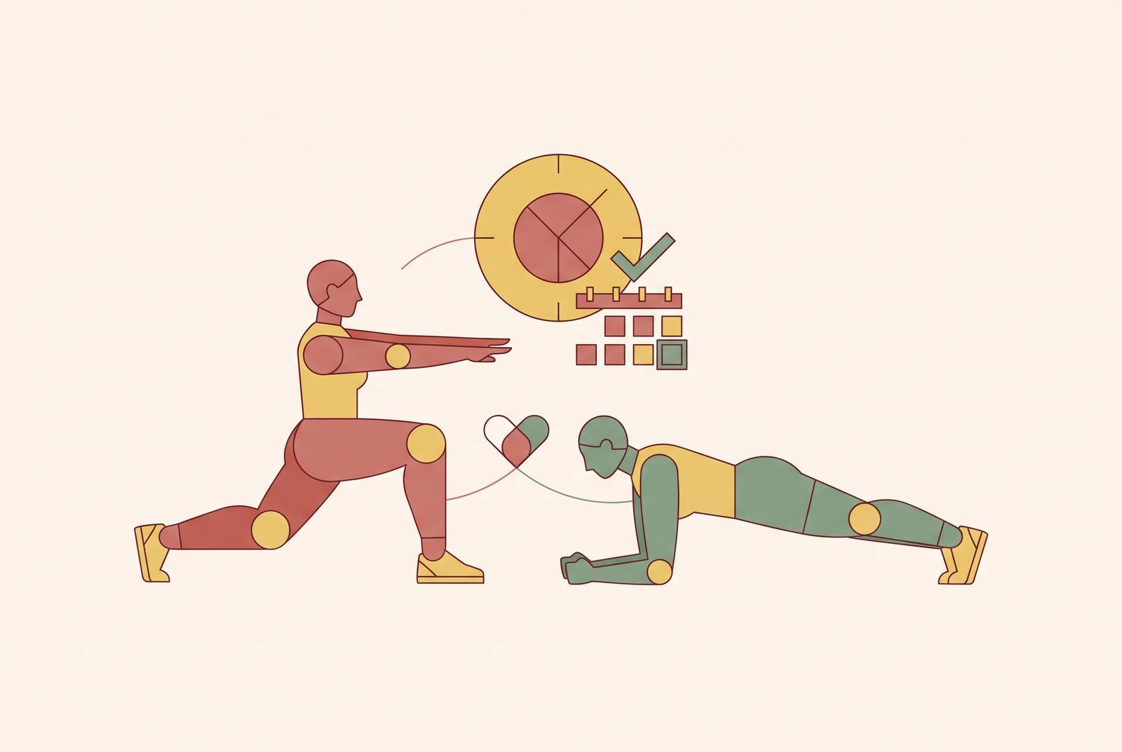 Cover illustration for “How Engaged Couples Build Mutual Workout Accountability Into Their Wedding Countdown”