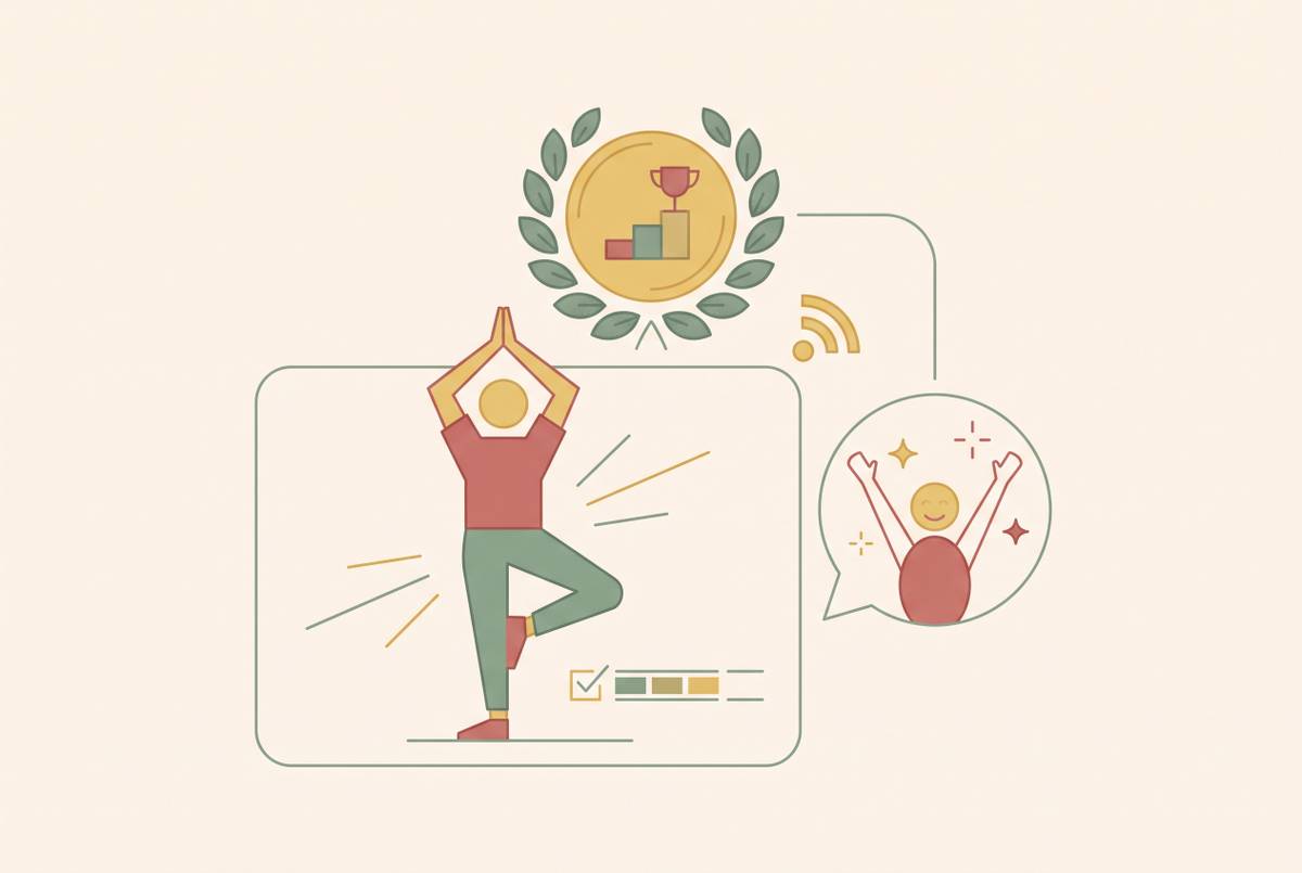 Cover illustration for “Pre-Wedding Fitness Milestones to Celebrate Remotely”