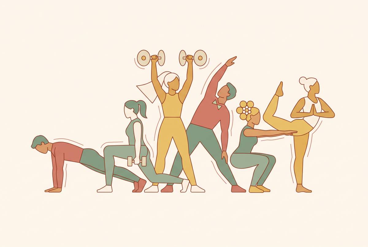 Cover illustration for “Group Fitness Challenges Involving Wedding Party Members”