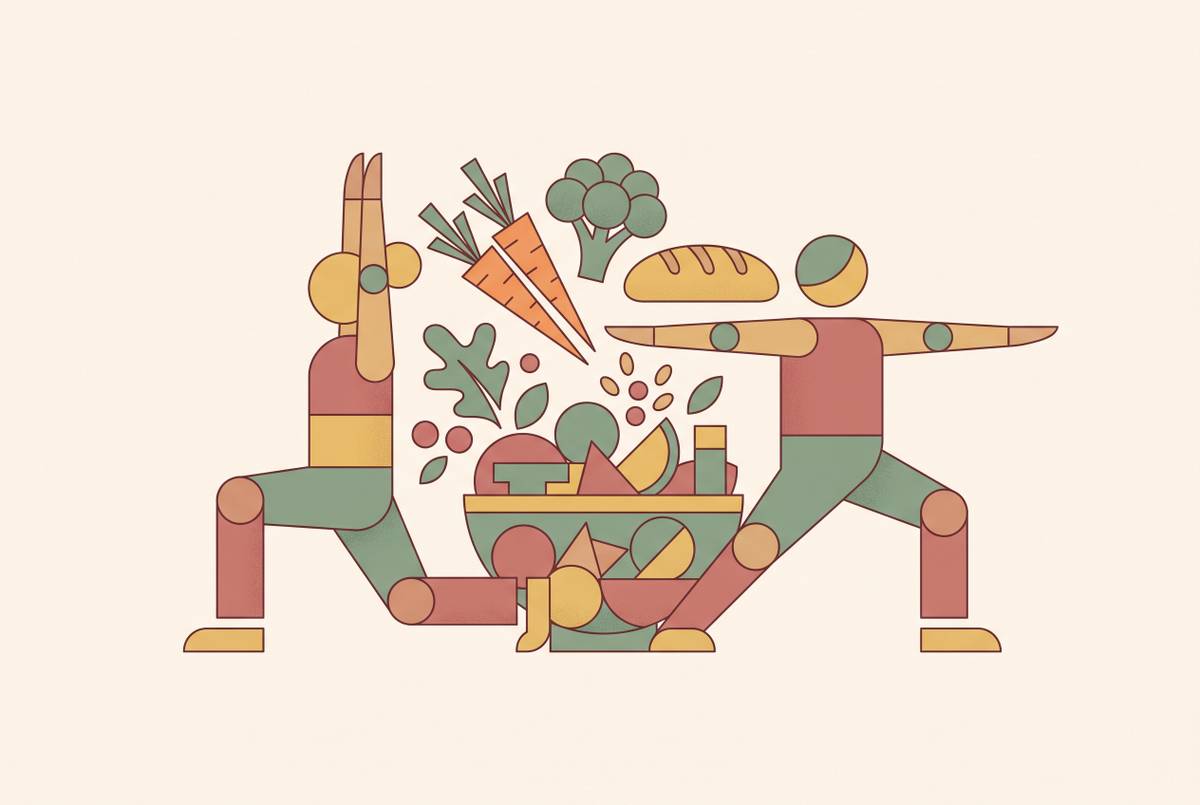 Cover illustration for “Nutrition and Training Habits Engaged Couples Should Build Together Before the Wedding”