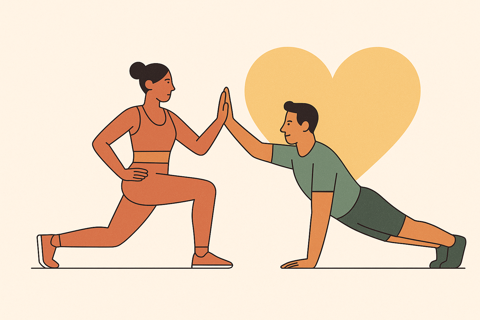 Cover illustration for “Partner HIIT Workout Routines for Wedding Prep”