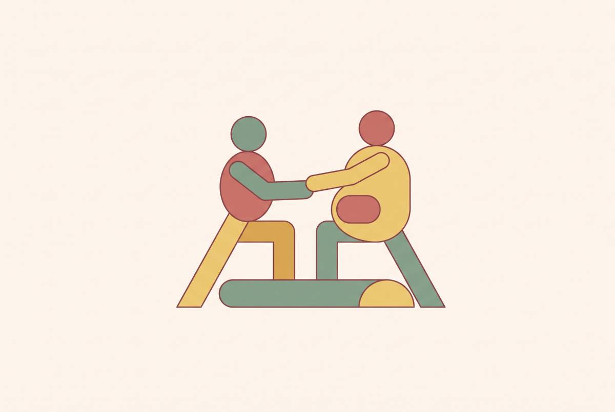 Cover illustration for “Adapting Couples Fitness Routines During Pregnancy or Life Changes”