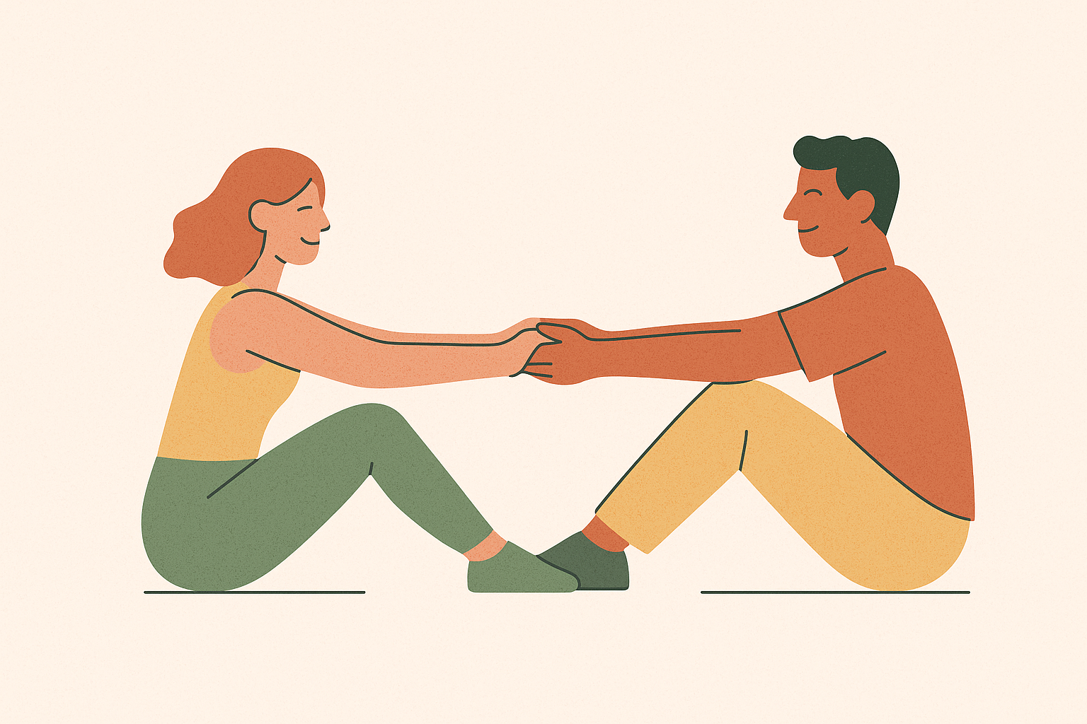 Cover illustration for “Fun Partner Exercises for Engaged Couples”