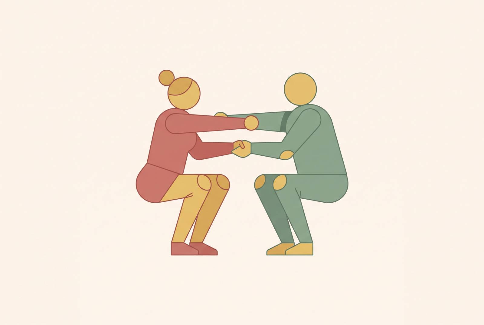 Cover illustration for “Couples Fitness Routines That Survive the Newlywed Transition”