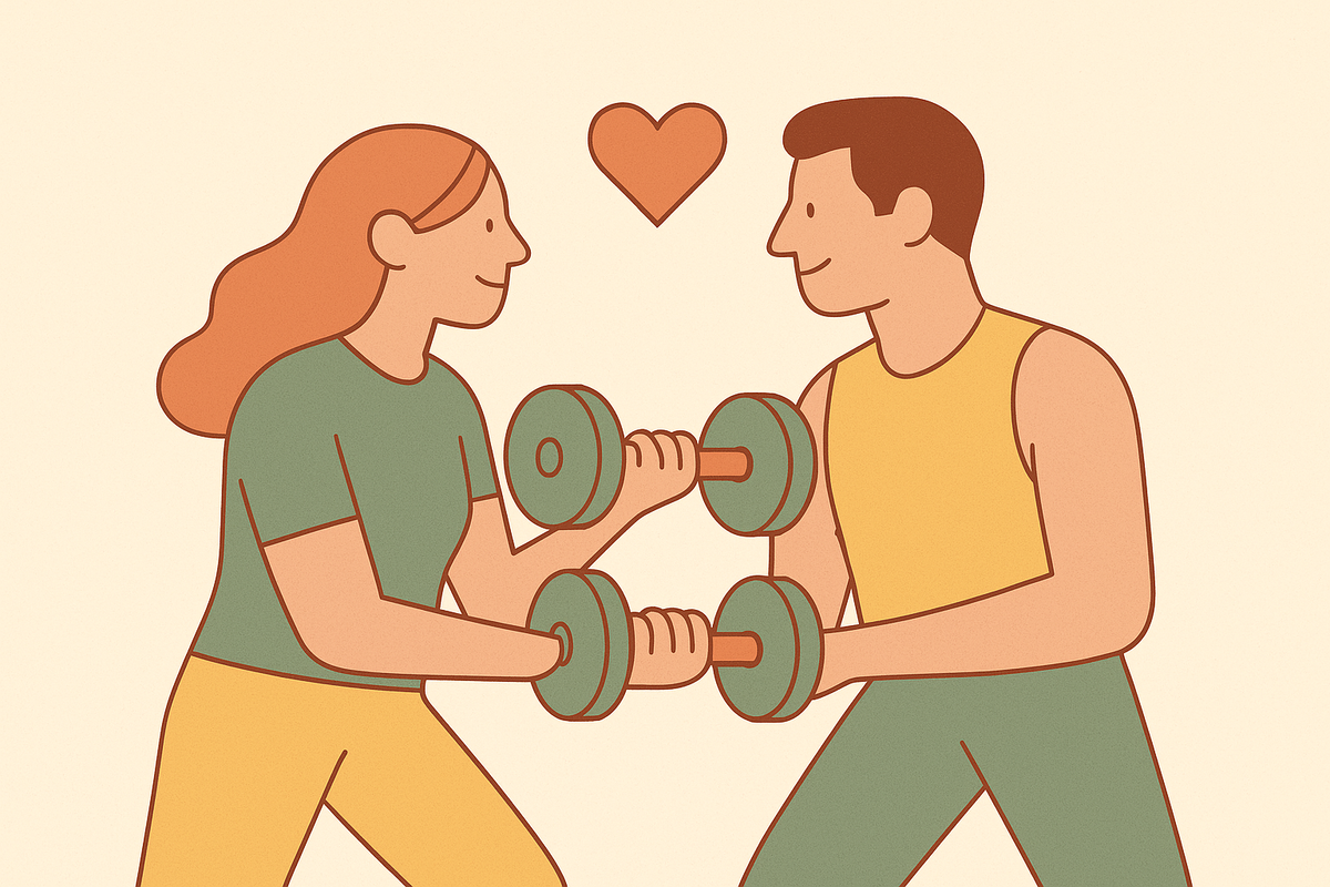 Cover illustration for “How Shared Fitness Habits Strengthen Long-Term Relationships”