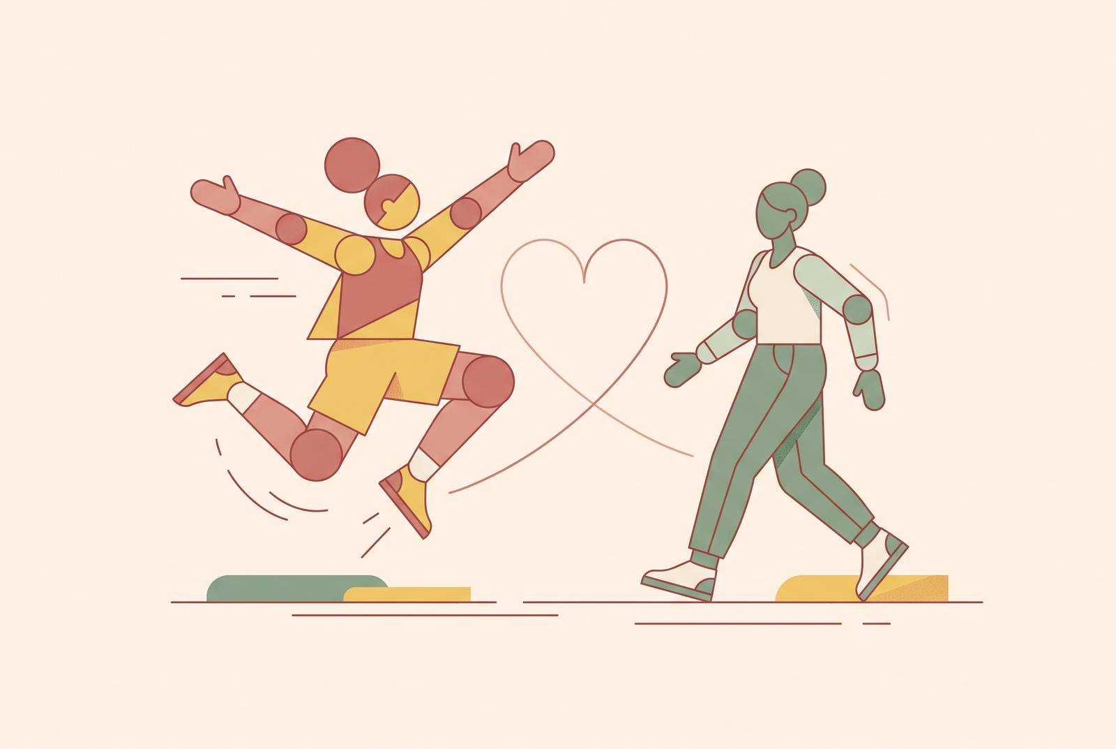 Cover illustration for “Cardio Workouts for Couples with Different Endurance Levels”