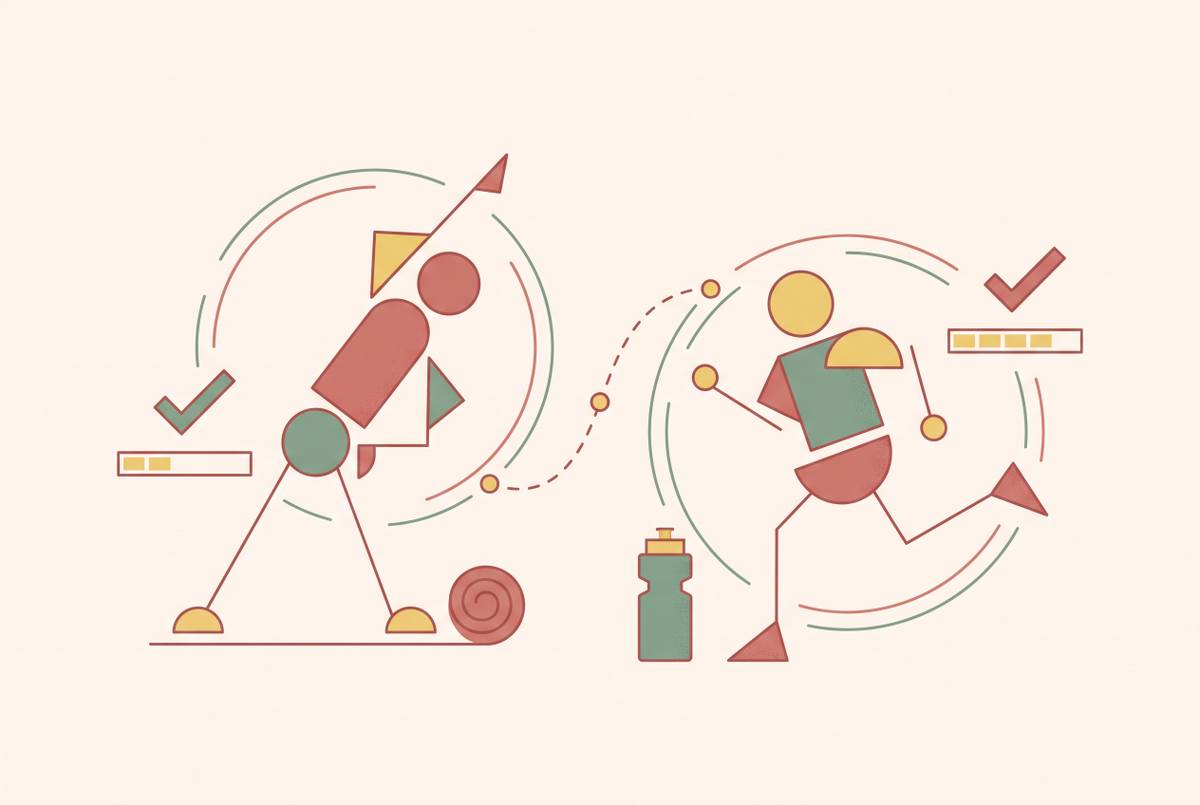 Cover illustration for “Weekly Fitness Check-In Templates for Remote Couples”