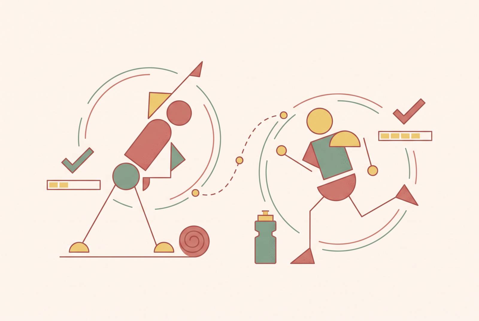 Cover illustration for “Weekly Fitness Check-In Templates for Remote Couples”