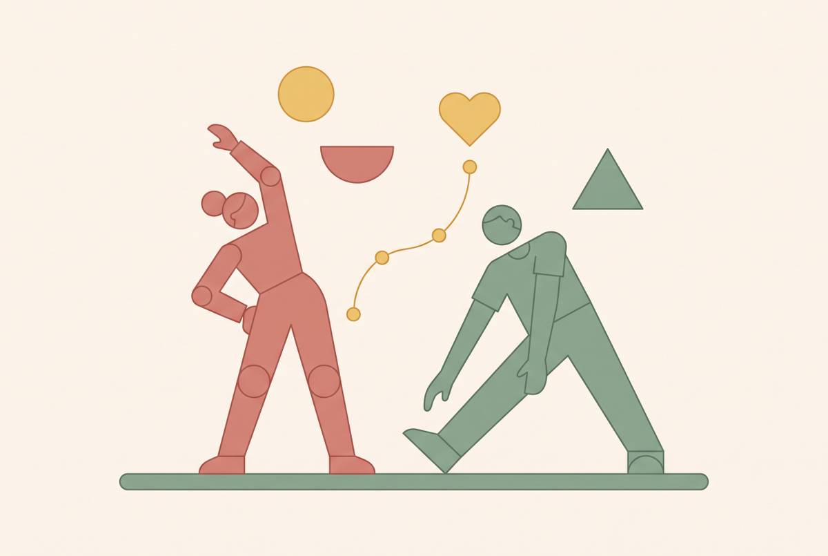 Cover illustration for “Setting Joint Fitness Goals in the First Year of Marriage”
