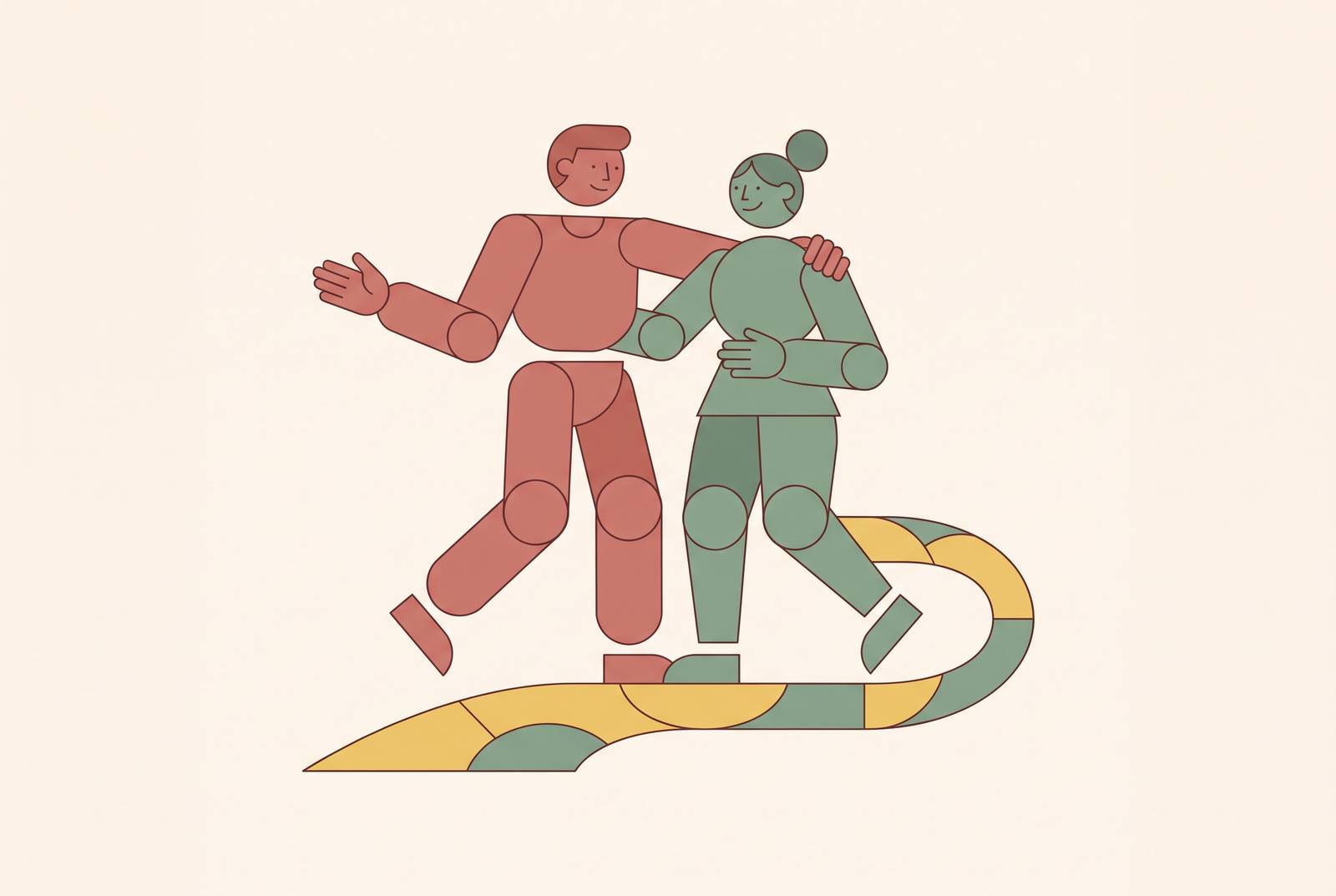 Cover illustration for “Motivating a Less Fit Partner Without Creating Resentment”