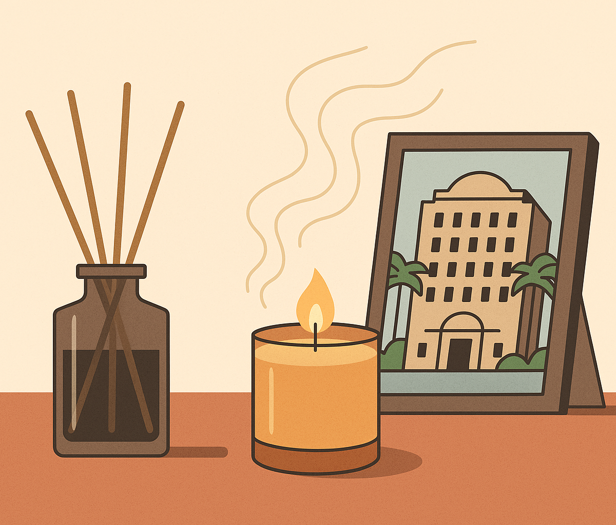 Cover illustration for “Luxury Hotel Scents Recreated at Home”
