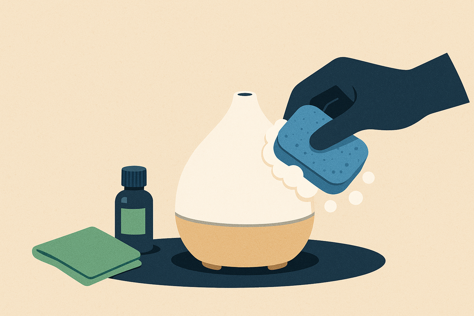 Cover illustration for “How to Clean an Essential Oil Diffuser Step by Step”