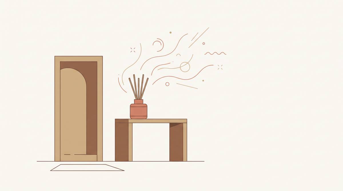 Cover illustration for “Entryway Scent Design to Set the Tone for a Home”