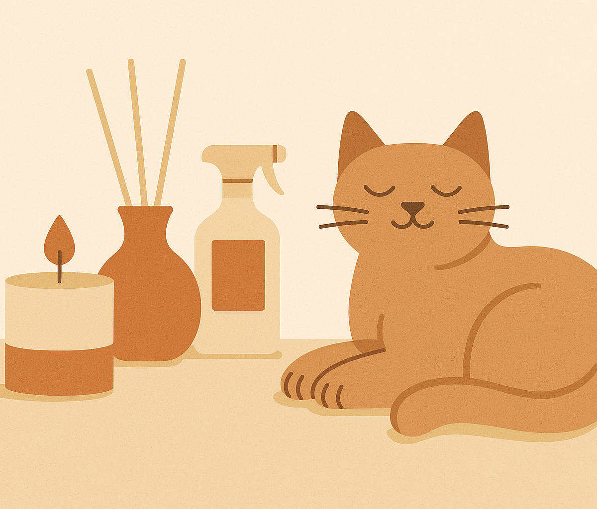 Cover illustration for “Cat-Safe Home Fragrance Options for Scent Lovers”