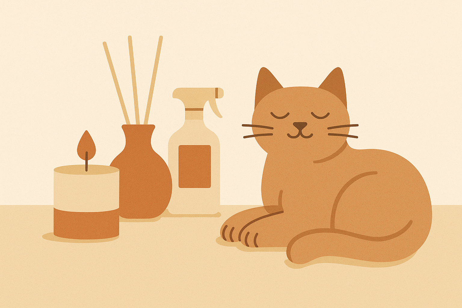 Cover illustration for “Cat-Safe Home Fragrance Options for Scent Lovers”