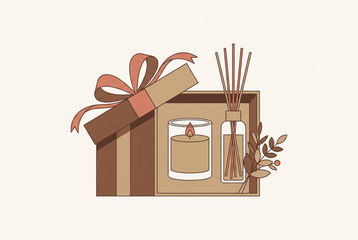 Cover illustration for “Corporate Gifting With Home Fragrance Products”