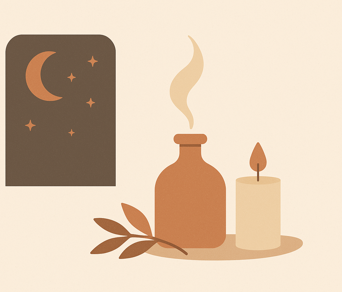 Cover illustration for “Evening Wind-Down Scents for Better Sleep”