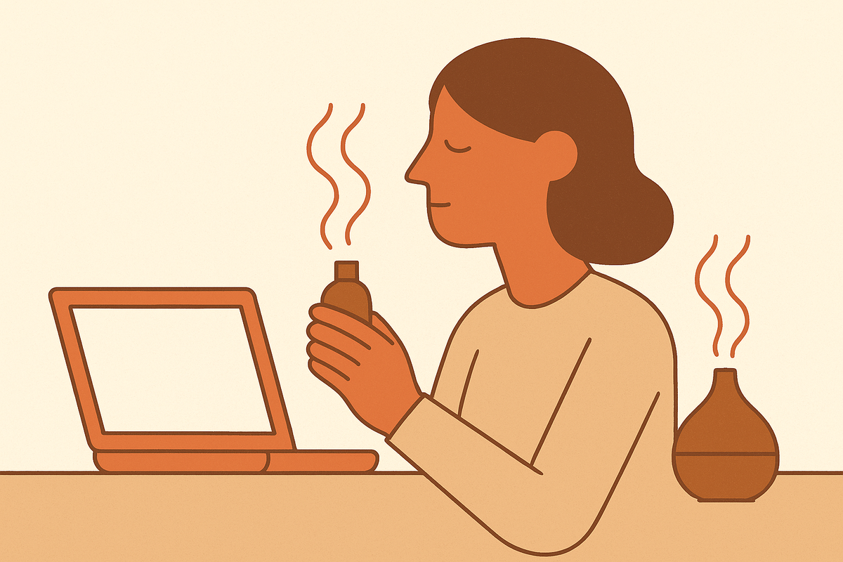 Cover illustration for “Scent Routines for Work-From-Home Productivity”