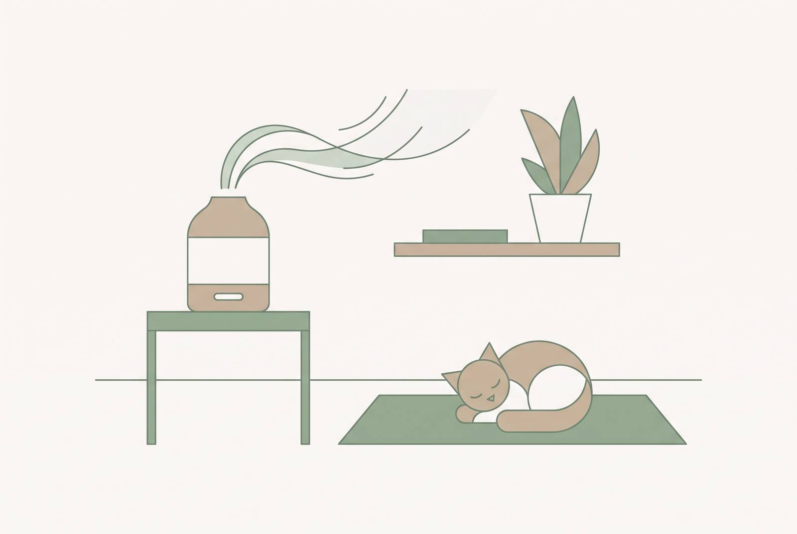 Cover illustration for “Diffuser Placement in Homes With Pets to Minimize Exposure Risk”