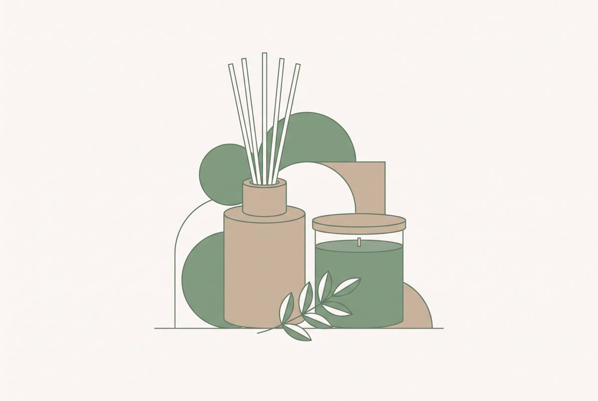 Cover illustration for “Home Fragrance Gifts for Wellness-Focused People”