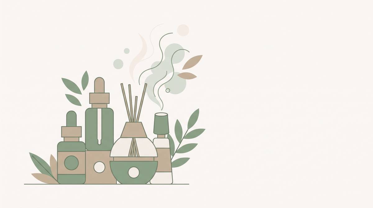 Cover illustration for “Aromatherapy Oils and Diffusers for Daily Stress Management”