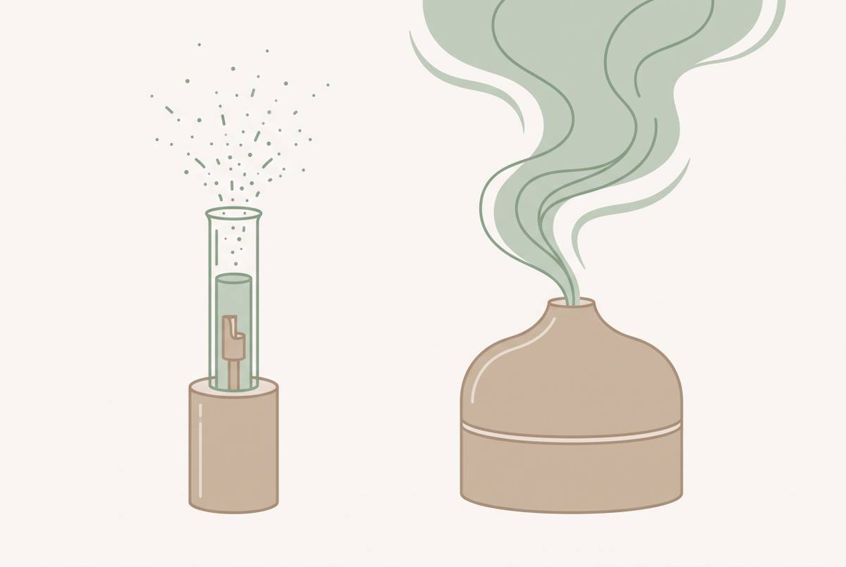 Cover illustration for “Cold-Air Diffuser vs. Ultrasonic Diffuser: Real Performance Differences”